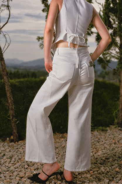 White Vest and Jeans Set-Up