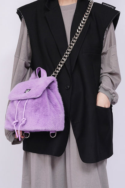 Zaino a tracolla peloso Macaron
