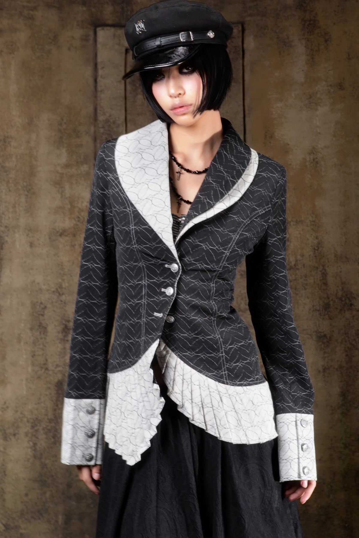 Asymmetrical Lapel Gothic Jacket
