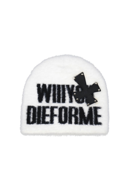 Studded Cross Jacquard Beanie