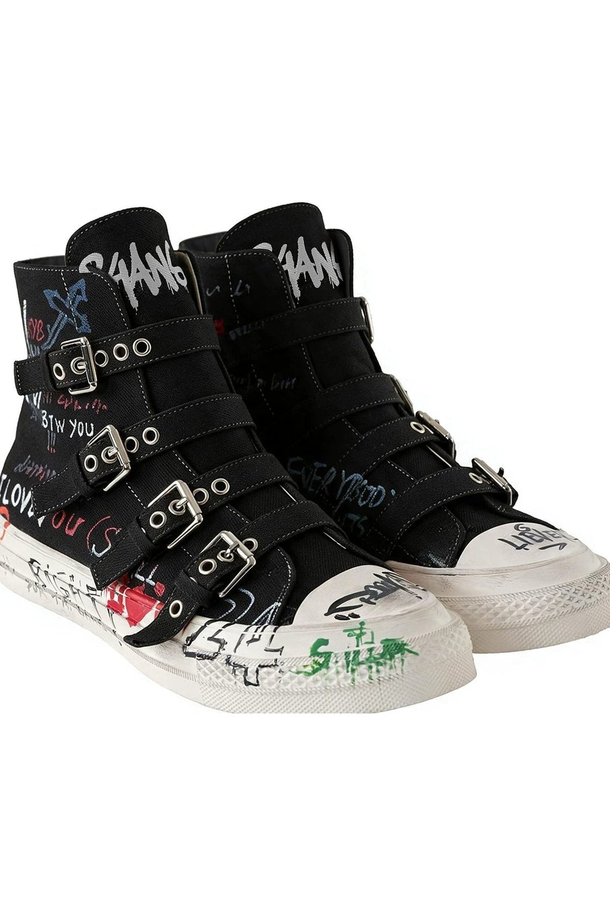 Punk Grunge Graffiti Canvas Shoes