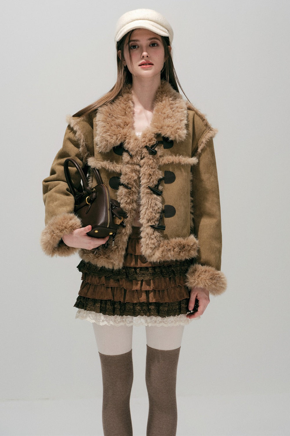 Caramel Eco-Fur Coat