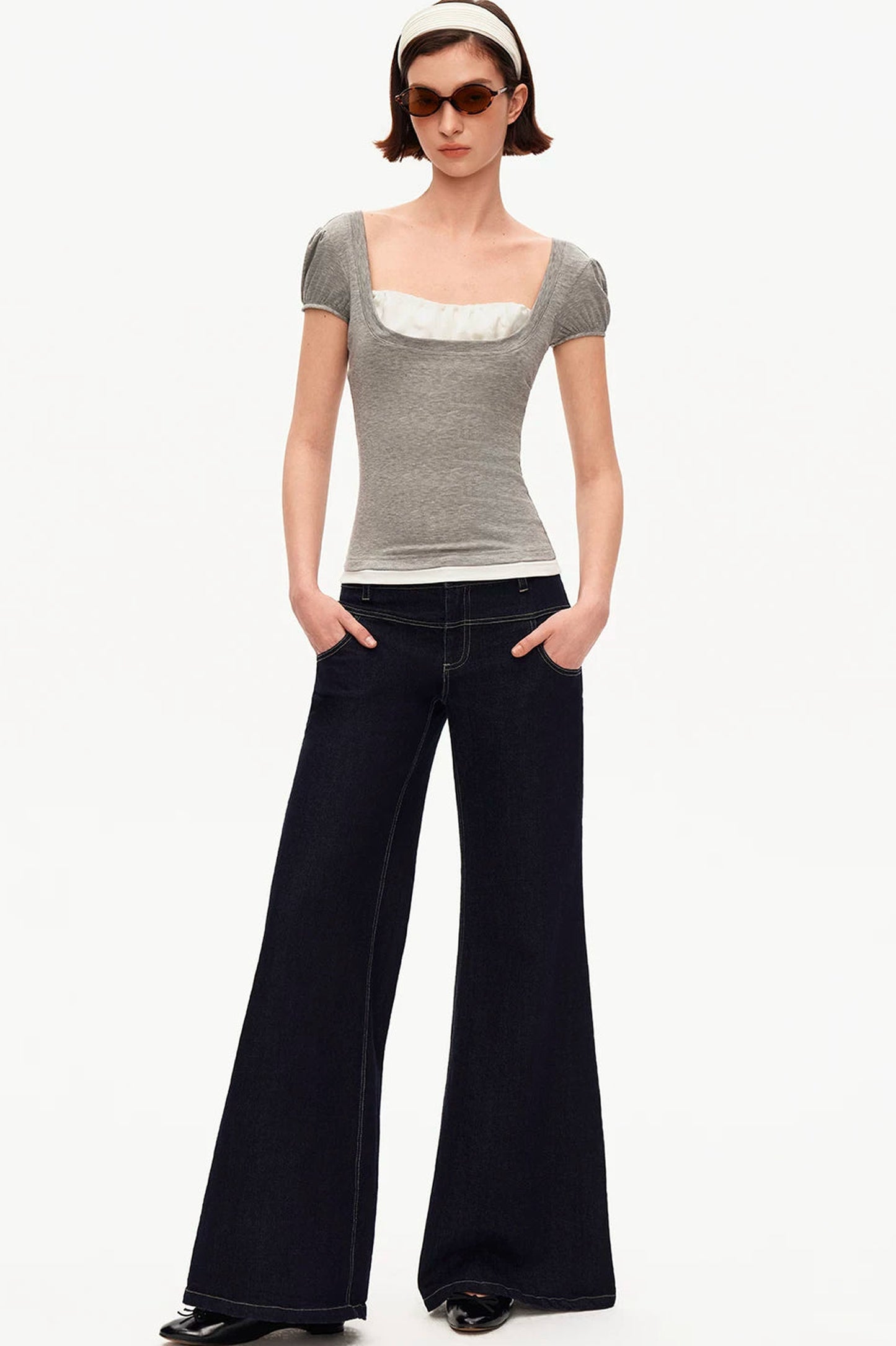 Lyocell Puff Sleeve Knit Top