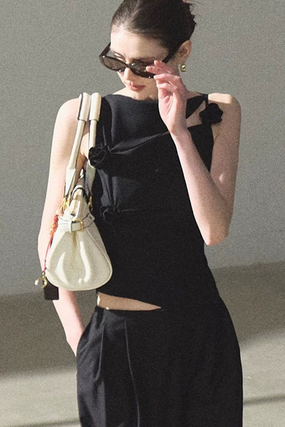 One-Shoulder Lyocell Wool Camisole