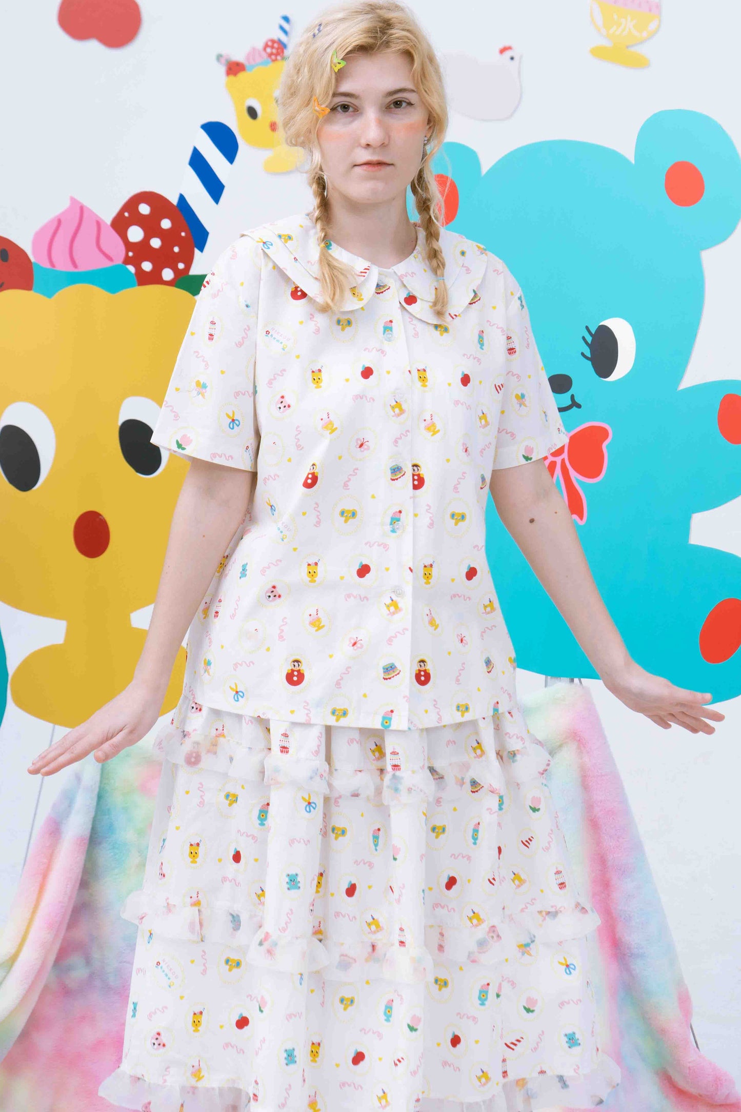 Sweets Print Short-Sleeved Shirt
