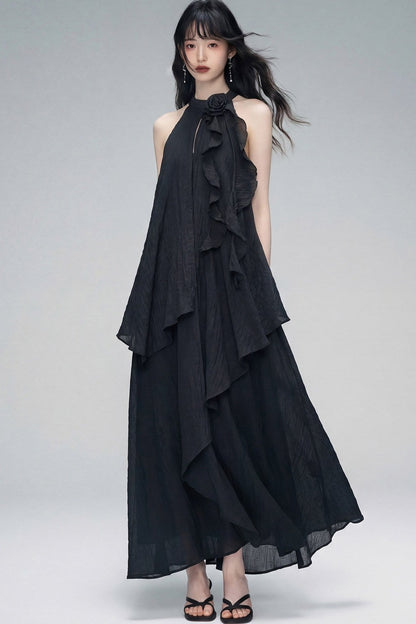 Misty Rose Halter Dress
