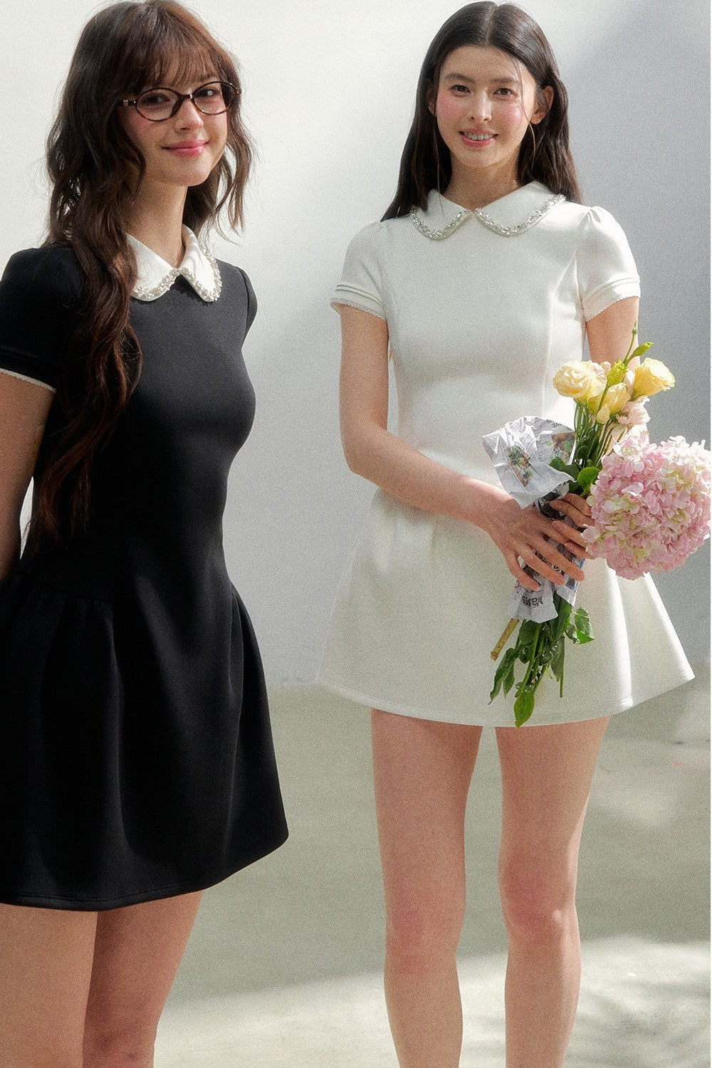 Retro Rhinestone Air Layer Dress