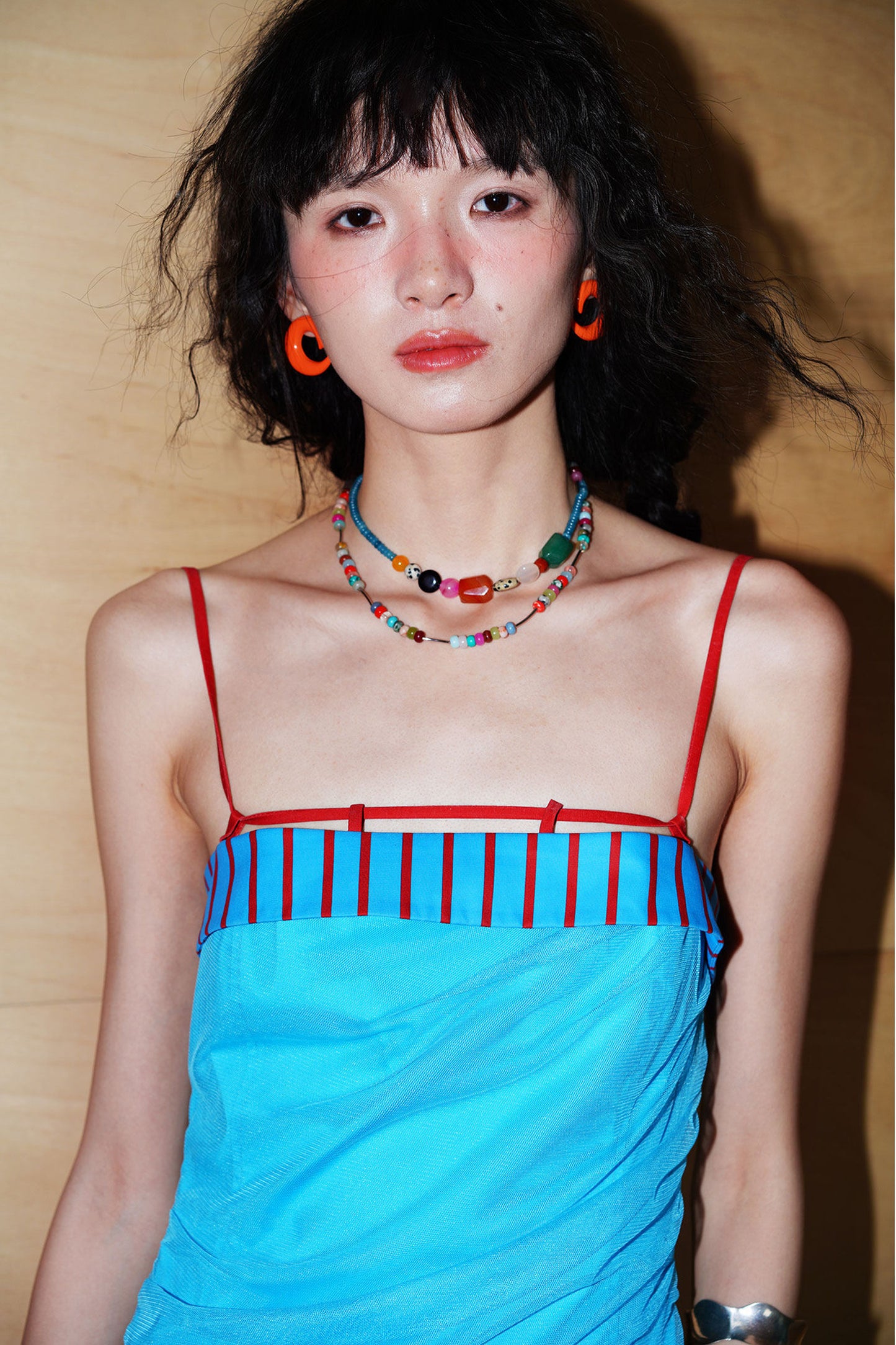 Patchwork Pleated Balloon Dress