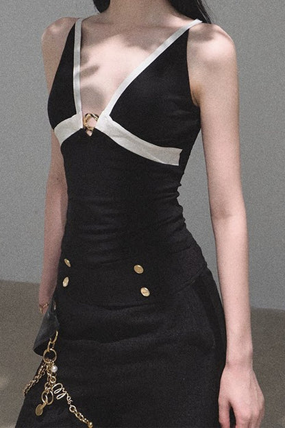 Modal V-Neck Camisole and Pants Set-Up