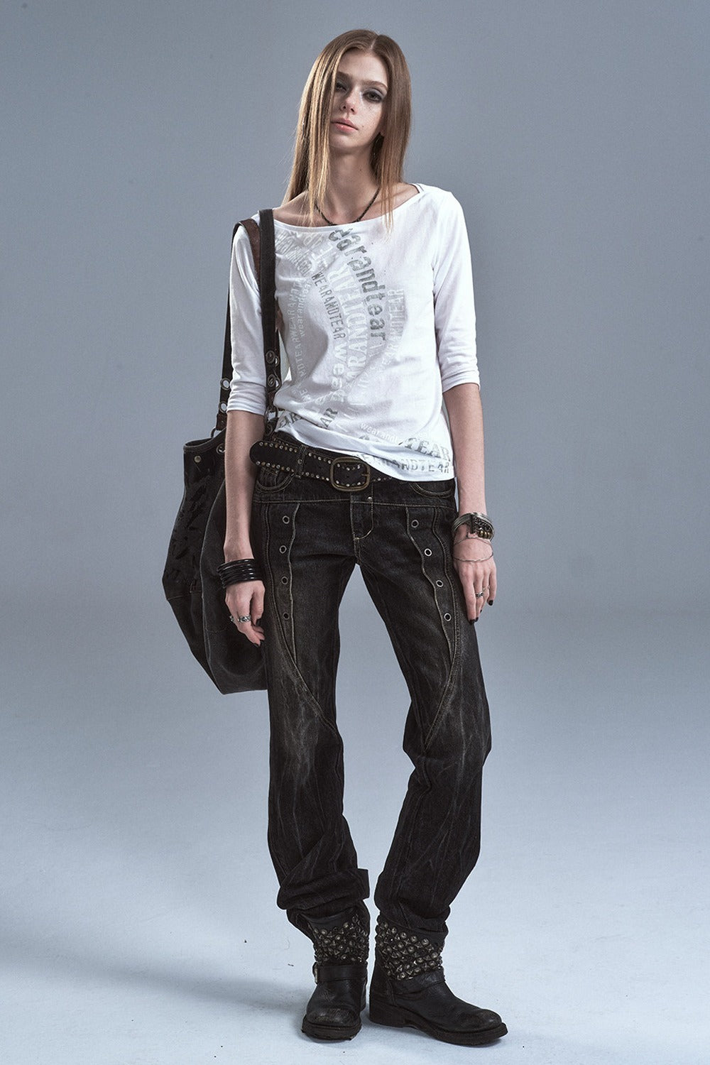 Off-Shoulder Long Sleeve T-Shirt