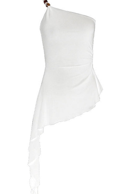 One-Shoulder Ruffled Camisole Top