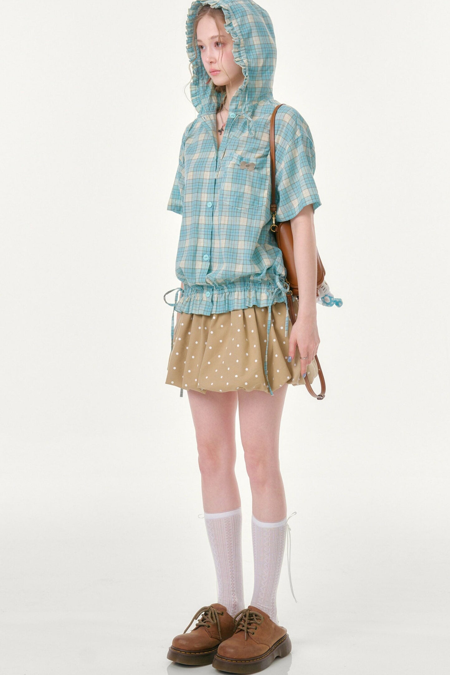 Oatmeal Latte Polka Dot Skirt