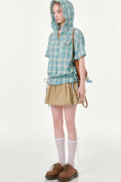 Oatmeal Latte Polka Dot Skirt