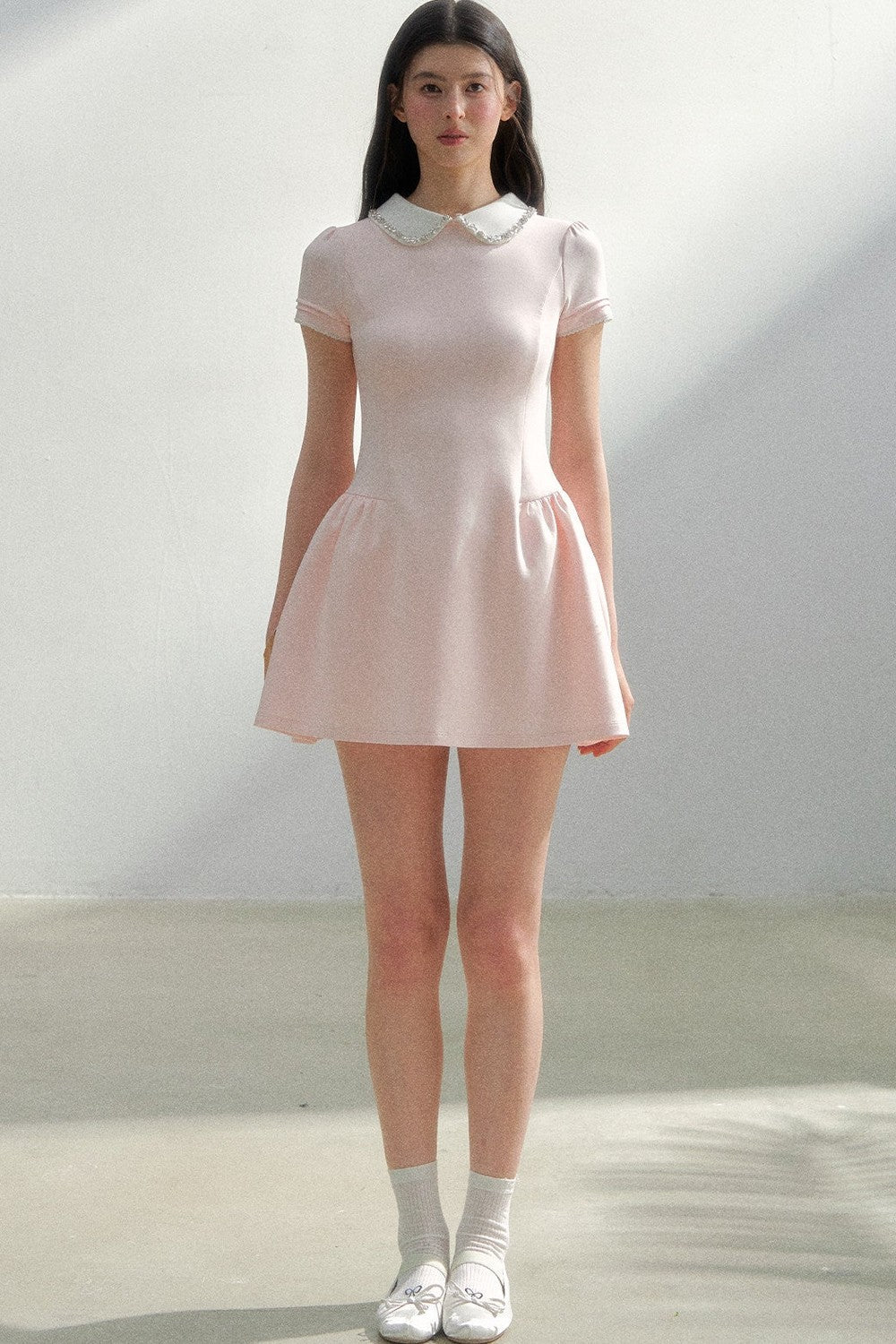 Retro Rhinestone Air Layer Dress
