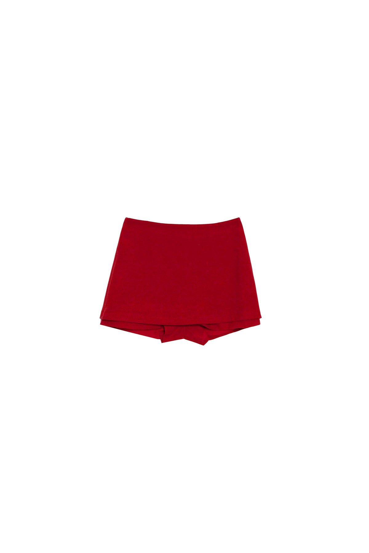 Red Berry A-Line Layered-Look Skirt