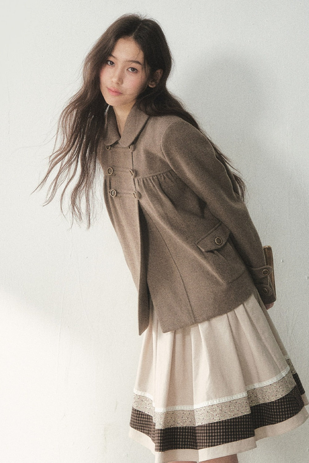Chestnut Latte Napoleon Wool Coat