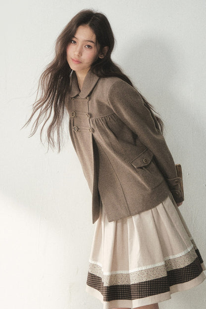 Chestnut Latte Napoleon Wool Coat