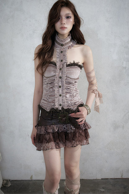 Baroque Velvet Lace Top