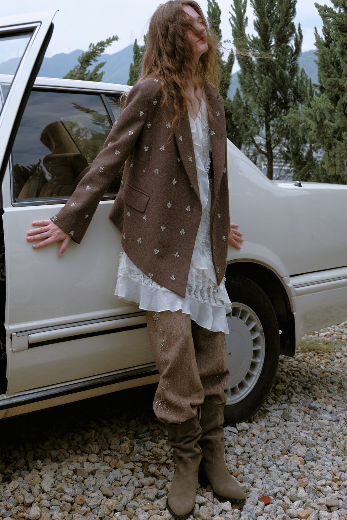 Beaded Woolen Blazer