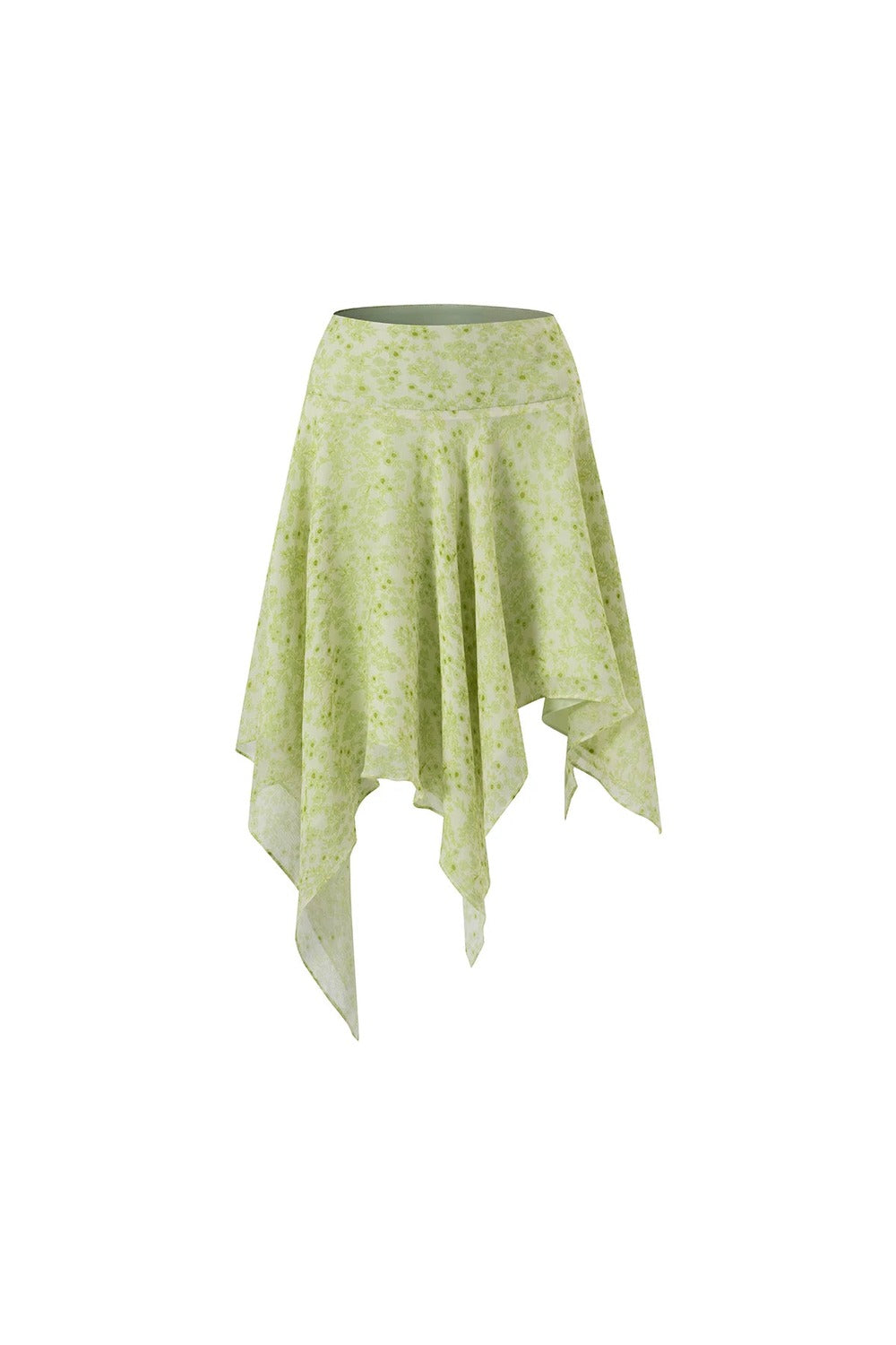 Retro Floral Ruffle Top Skirt Set-Up
