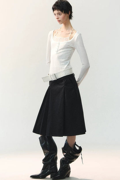 Layered Sheer Gauze Shell Pearl Top