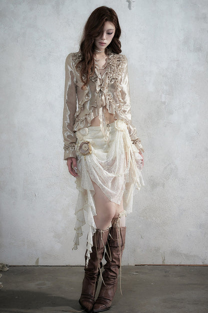 Baroque Asymmetrical Fishtail Skirt