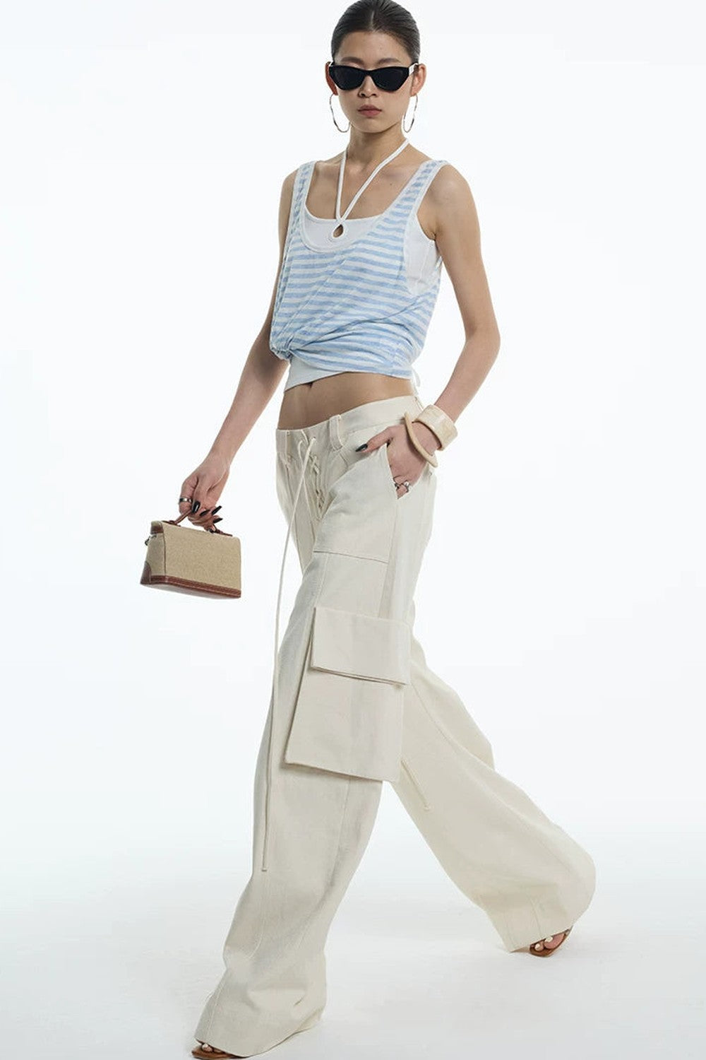 Nautical Striped Lyocell Tank Top