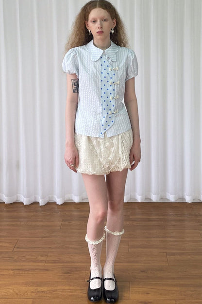 Lace Floral Textured Skirt