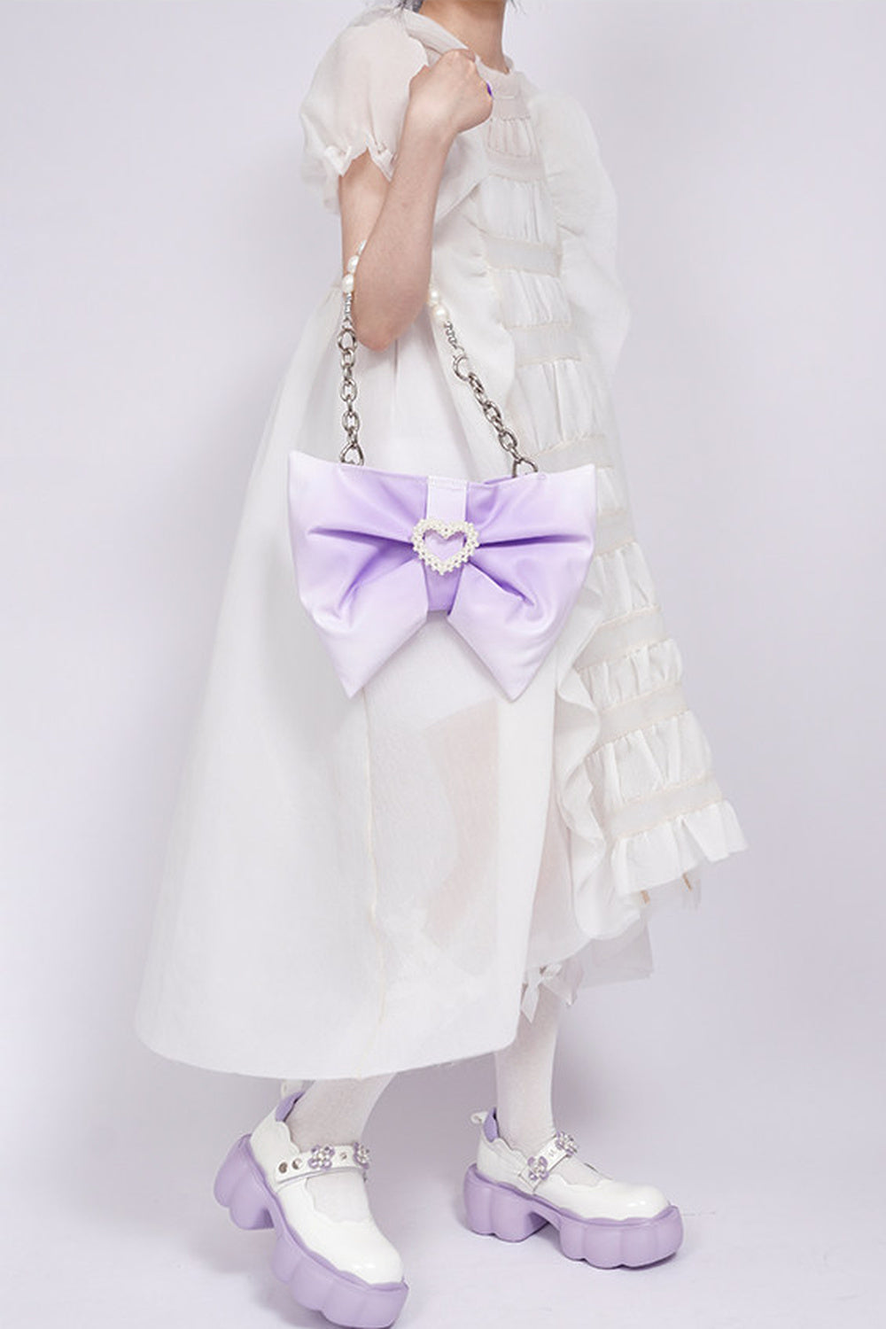 Gradient Bowknot Shoulder Bag