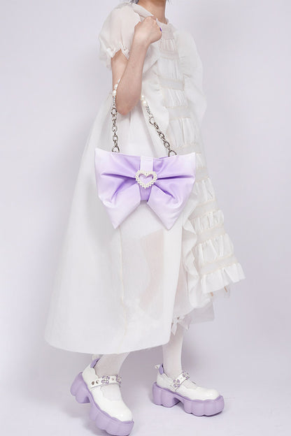 Gradient Bowknot Shoulder Bag