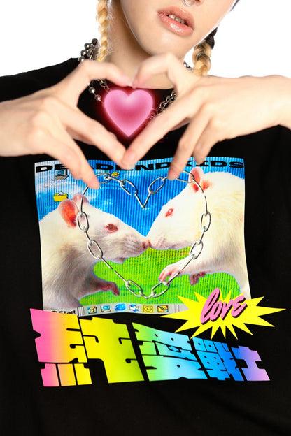 Pure Love Warrior lockere Subkultur-Bluse