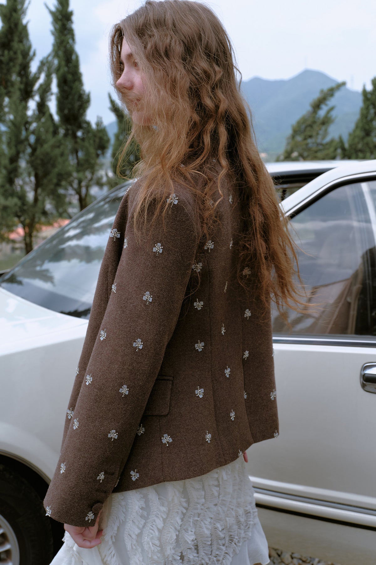 Beaded Woolen Blazer