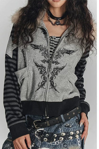 Gray Layered-Look Top
