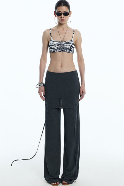 Reversible Drape Wide Leg Overalls