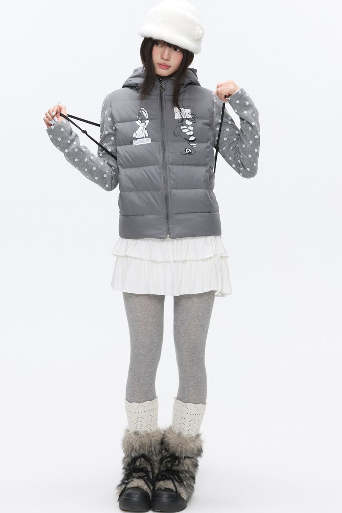 Bear Ears White Duck Down Jacket
