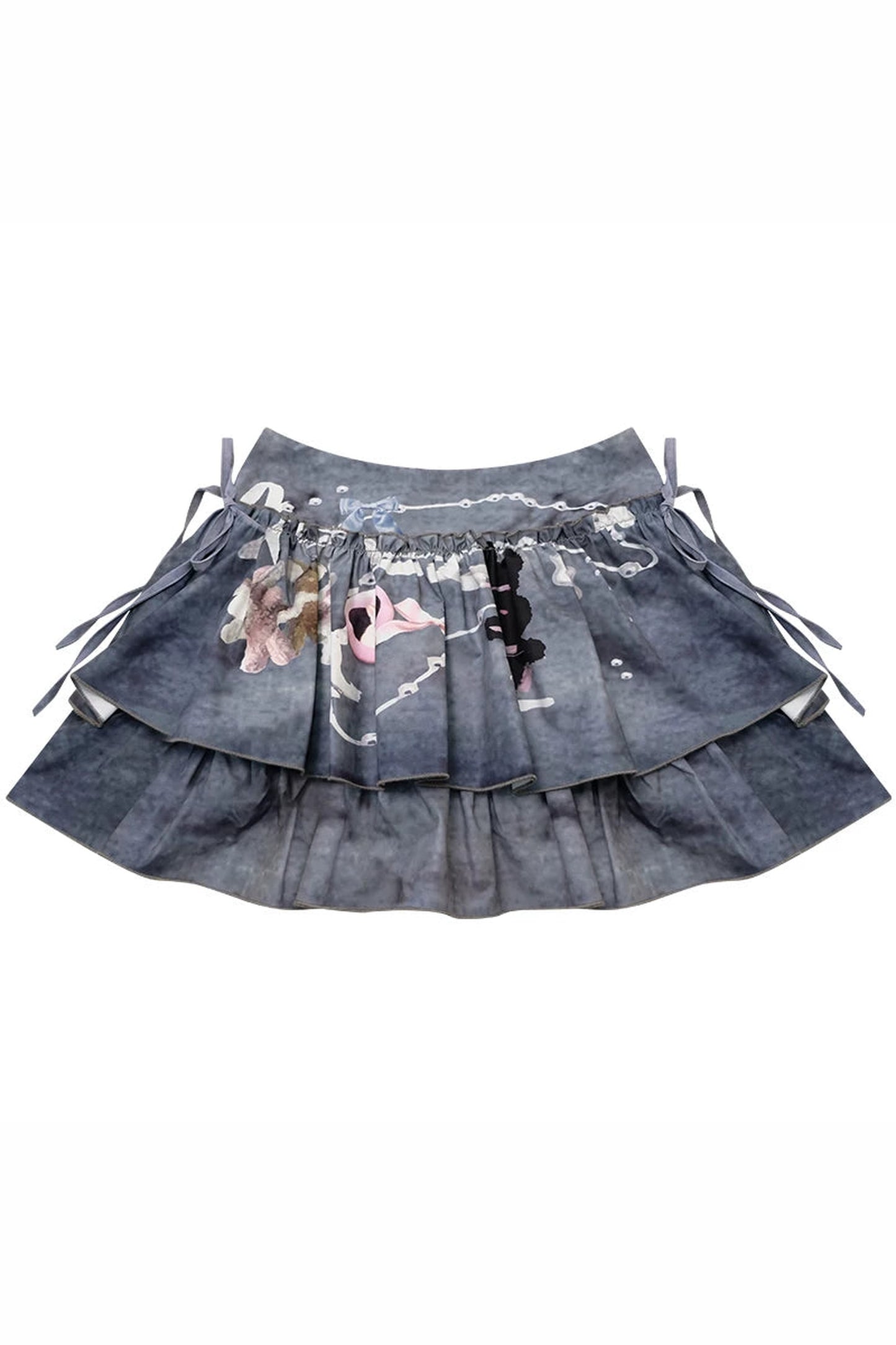 Misty Gray High-Waisted Skirt