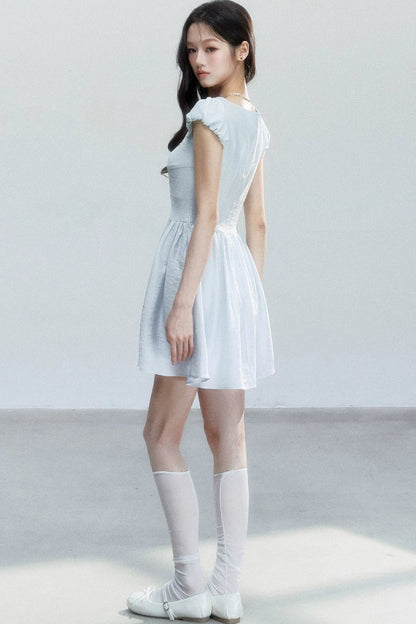 Summer Lace Embroidered Short Dress