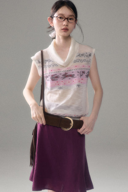 Bunny Fair Isle Knit Vest