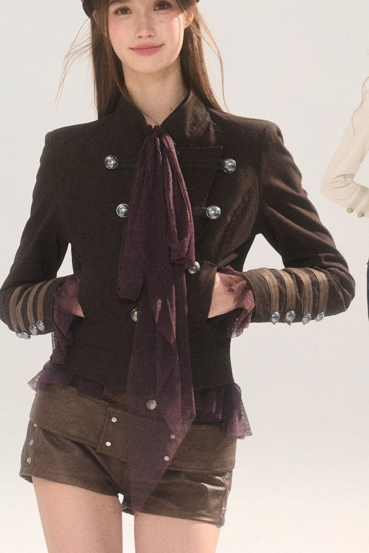 Retro Napoleon Stand Collar Jacket
