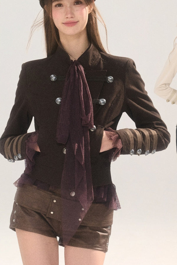 Retro Napoleon Stand Collar Jacket