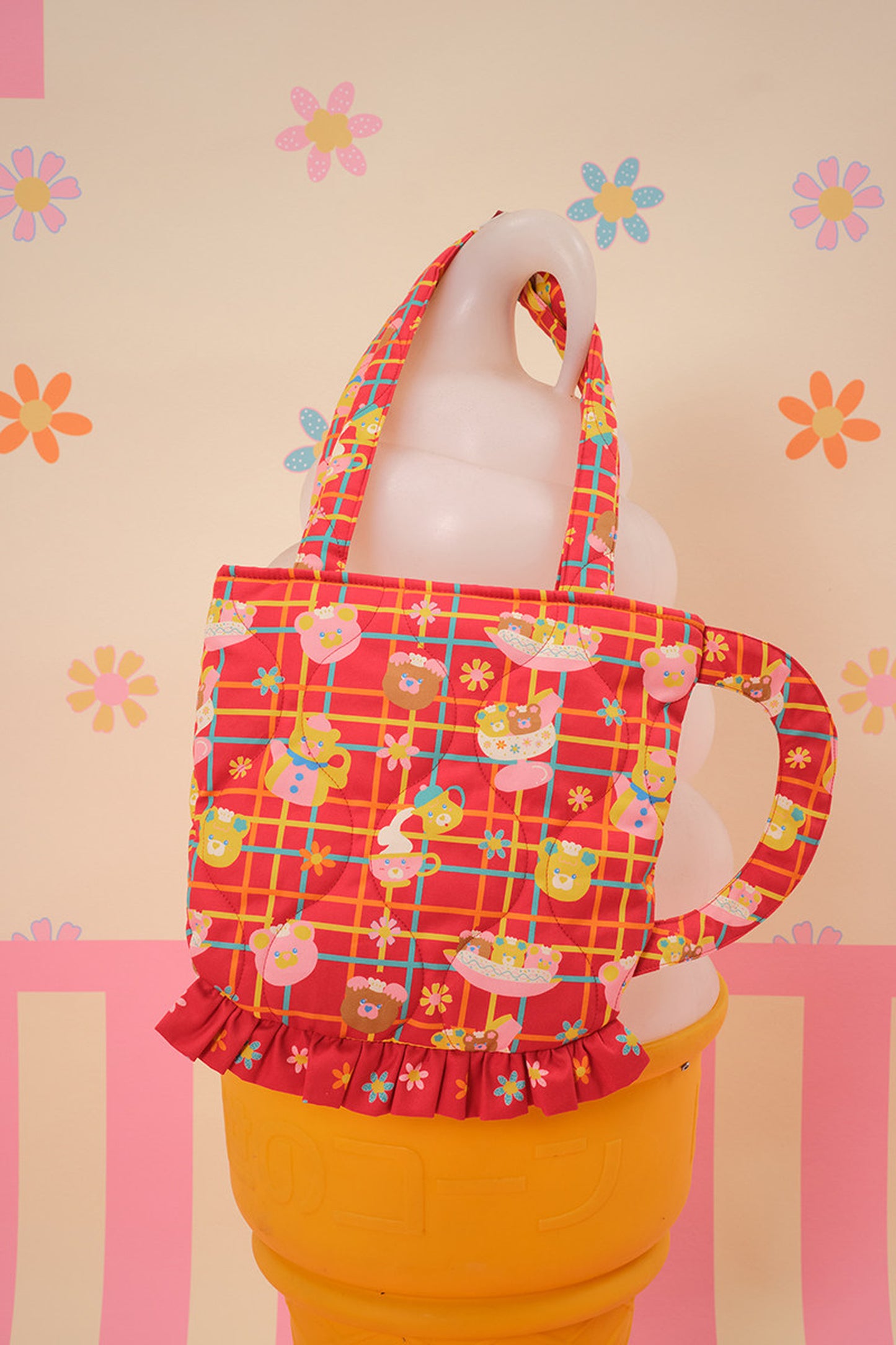 Showa Teacup Zipper Single Shoulder Bag