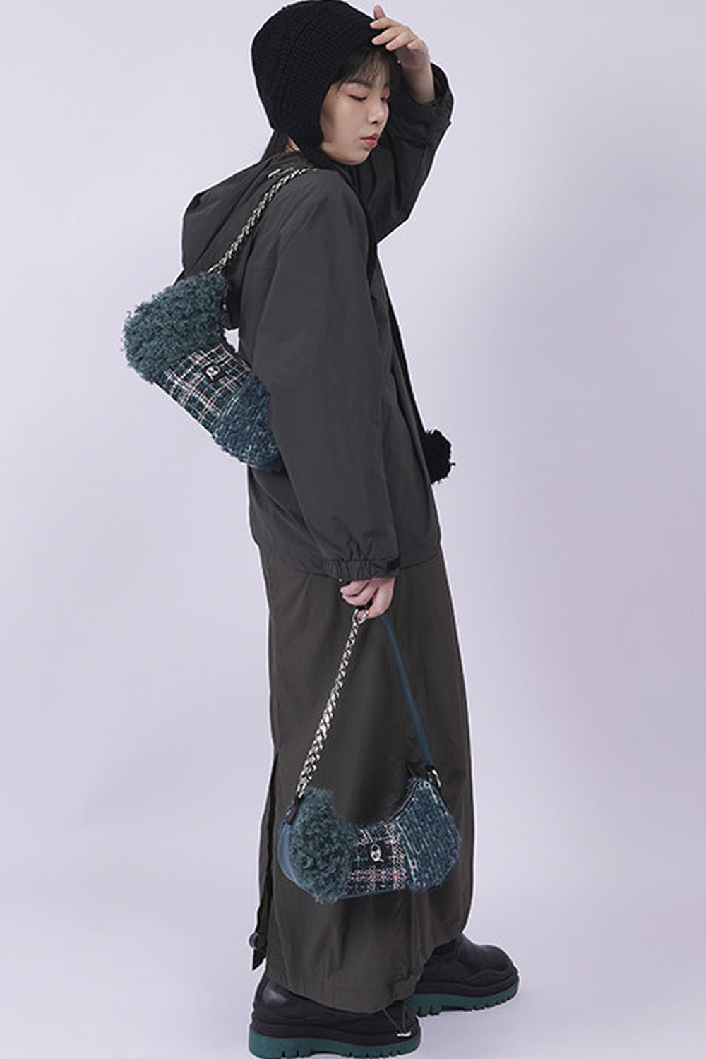 Y2K Color-Block Crossbody Bag