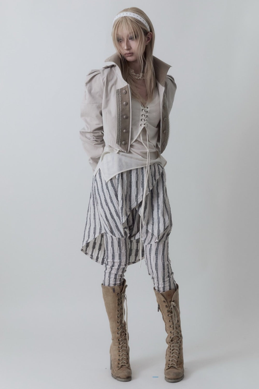 Leggings gonna a righe medievali