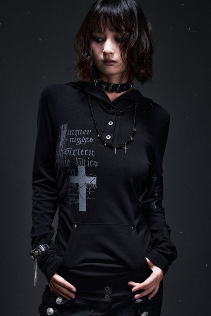 Dark Punk Cross Hoodie