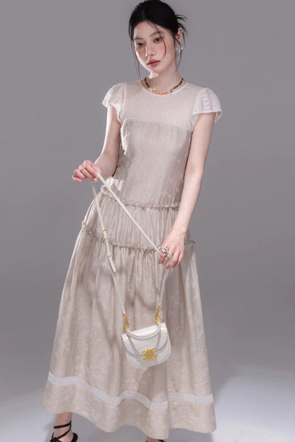Chanson Khaki Lyocell Dress