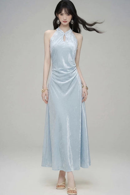 Chinese Style Jade Lace Cheongsam Dress
