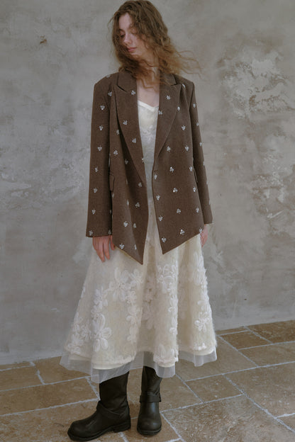 Beaded Woolen Blazer