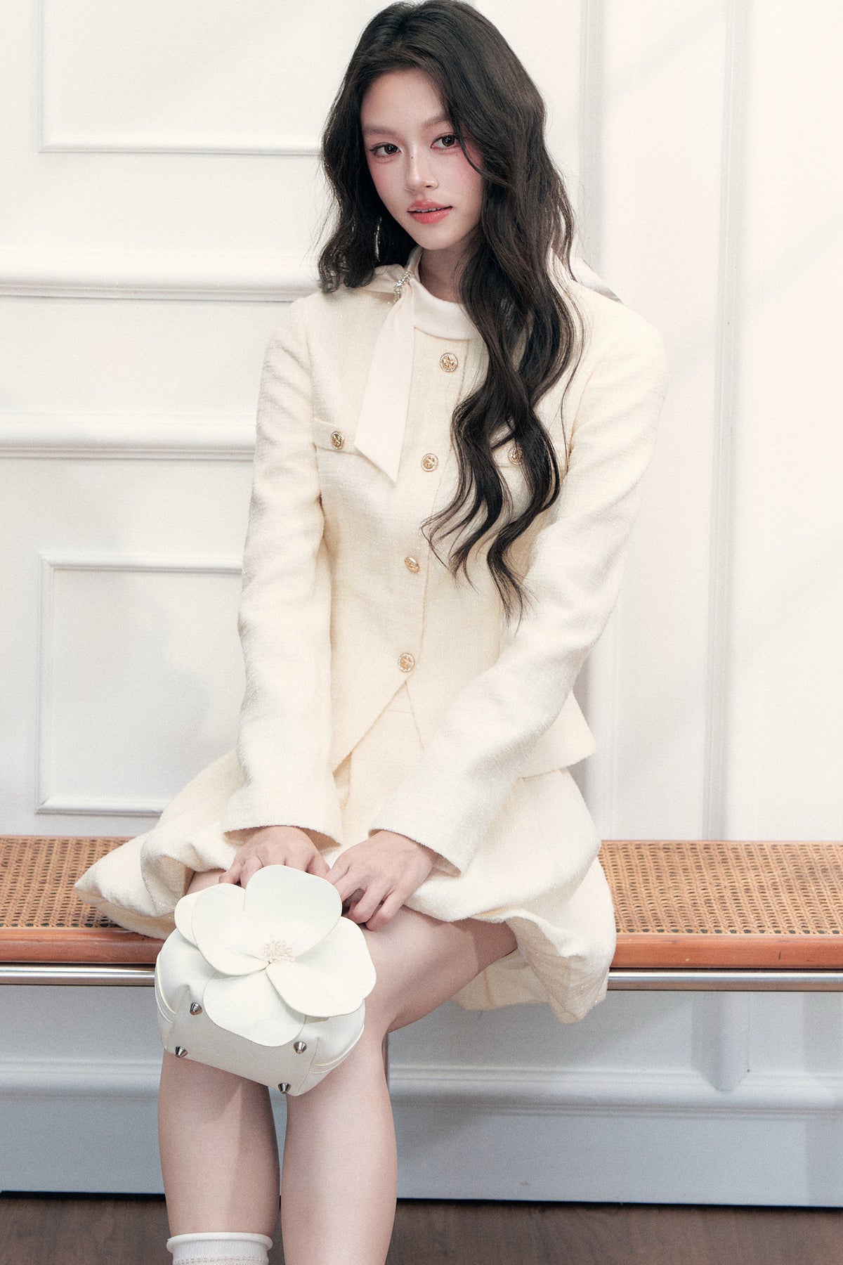 Elegant Tweed Jacket and Skirt Set-Up