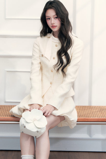 Elegant Tweed Jacket and Skirt Set-Up