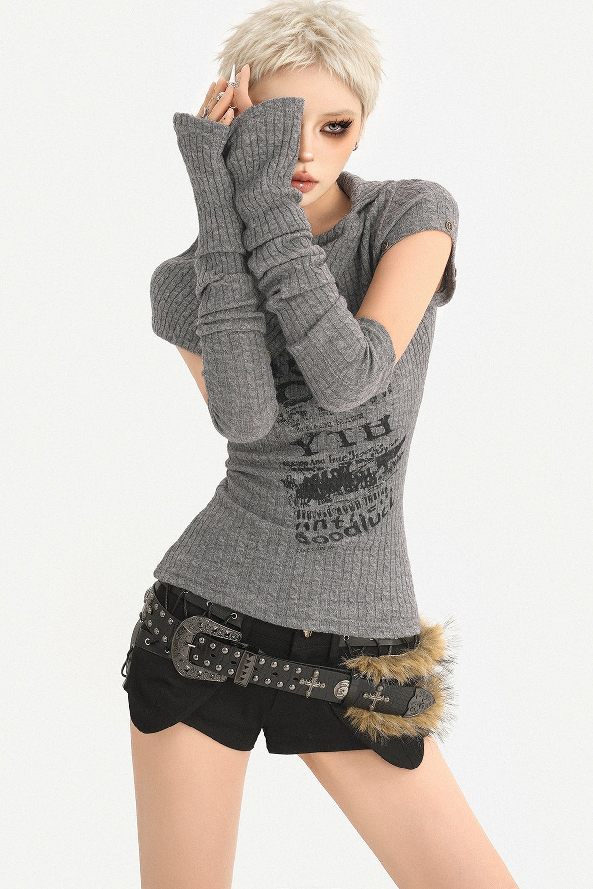 Top in maglia Milk-Cool Molly con collo a mezza altezza